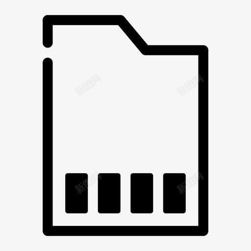 存储卡数据microsd图标svg_新图网 https://ixintu.com micro sd 介质 存储 存储卡 数据 间隙