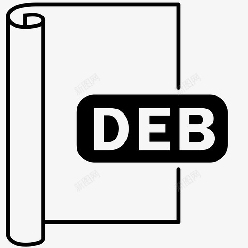 debdeb文件debian图标svg_新图网 https://ixintu.com deb debian 文件 格式 软件包