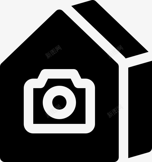 家照相机房子图标svg_新图网 https://ixintu.com 住所 房子 照片 照相机