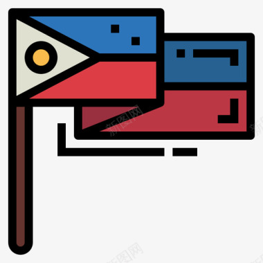 菲律宾环球小姐3线性颜色图标图标
