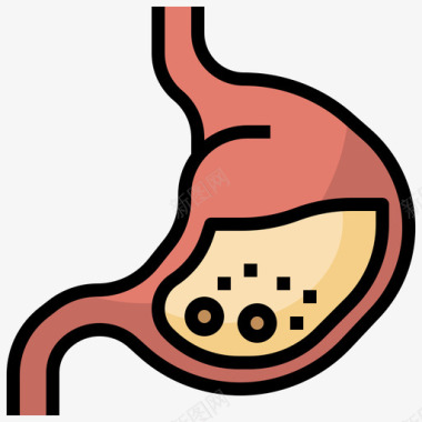 胃人体解剖学5线颜色图标图标