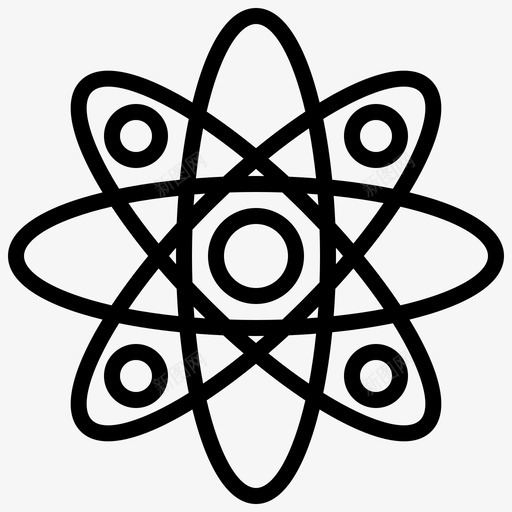 原子科学10线性图标svg_新图网 https://ixintu.com 原子 科学 线性