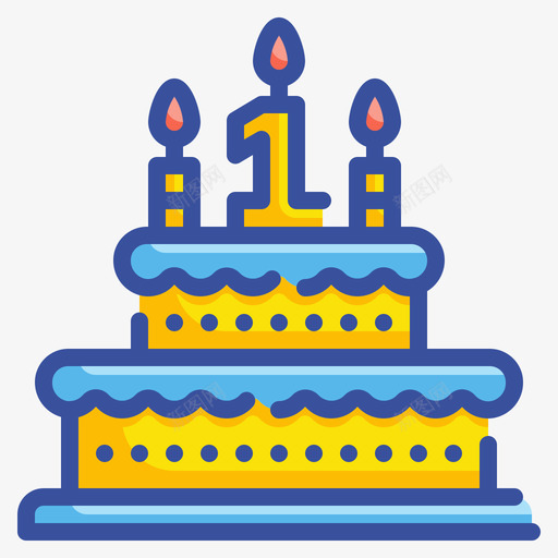 生日生日和派对11线性颜色图标svg_新图网 https://ixintu.com 派对 生日 线性 颜色