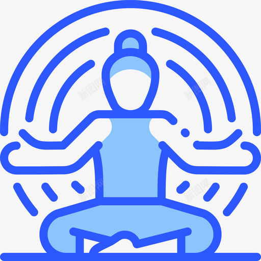 脉轮瑜伽17蓝色图标svg_新图网 https://ixintu.com 瑜伽 脉轮 蓝色