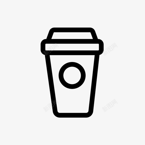 咖啡去杯子外卖图标svg_新图网 https://ixintu.com 咖啡 外卖 家电 杯子 边界 风格