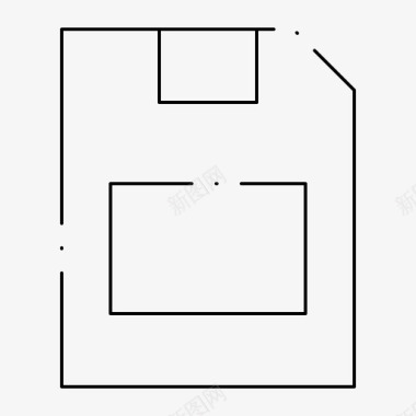 软盘数据存储卡图标图标