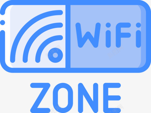 Wifi信号公共服务8蓝色图标图标