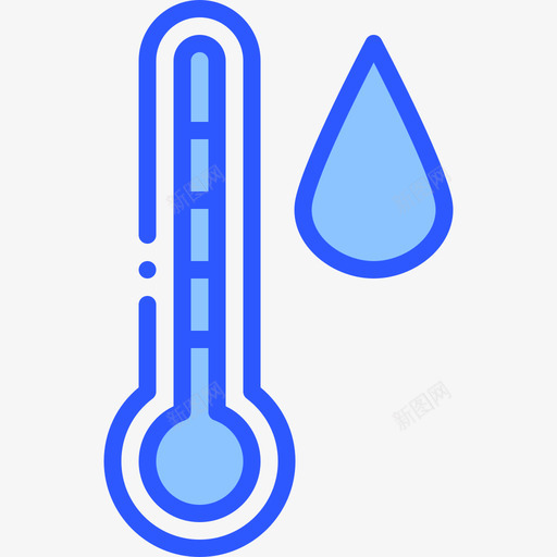 温度计天气241蓝色图标svg_新图网 https://ixintu.com 天气 温度计 蓝色