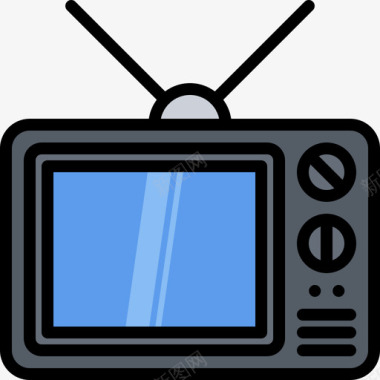 电视旧设备2彩色图标图标
