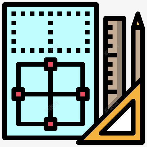 规划工程80线颜色图标svg_新图网 https://ixintu.com 工程 规划 颜色