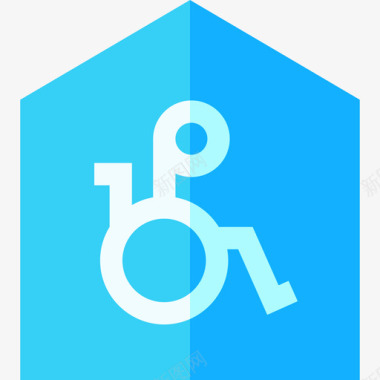 残疾人标志残疾人8号扁平图标图标