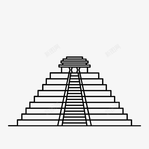 玛雅地标美国建筑图标svg_新图网 https://ixintu.com 世界 地标 建筑 玛雅 美国 金字塔 雅地