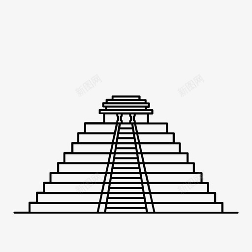 玛雅地标美国建筑图标svg_新图网 https://ixintu.com 世界 地标 建筑 玛雅 美国 金字塔 雅地