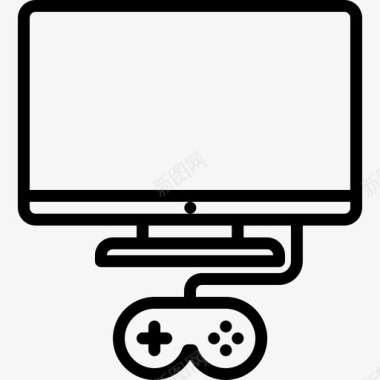 电子游戏机电子游戏12线性图标图标