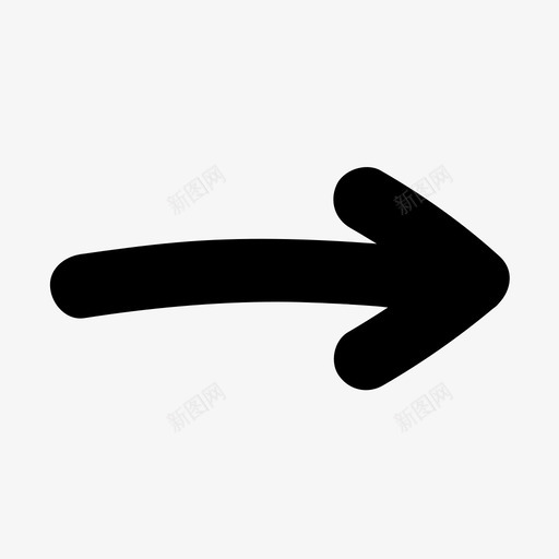 右箭头回车图标svg_新图网 https://ixintu.com 下一个 回车 手绘 箭头
