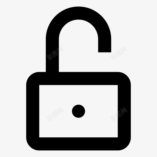 解锁挂锁安全图标svg_新图网 https://ixintu.com 保护 安全 挂锁 解锁