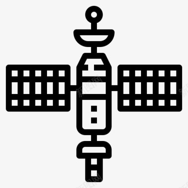 卫星互联网12线性图标图标