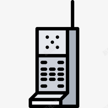无绳电话旧设备2彩色图标图标