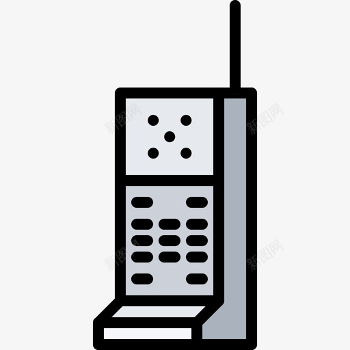 无绳电话旧设备2彩色图标svg_新图网 https://ixintu.com 彩色 无绳电话 设备