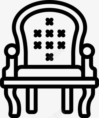 椅子古董4直线型图标图标