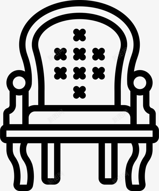 椅子古董4直线型图标svg_新图网 https://ixintu.com 古董 椅子 直线 线型