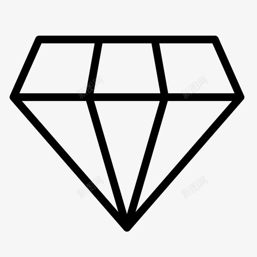 钻石配件珠宝图标svg_新图网 https://ixintu.com 珠宝 配件 钻石