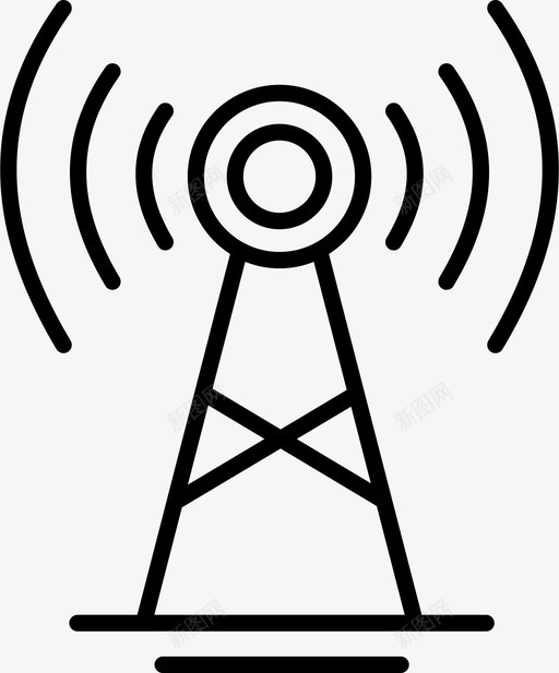 信号通信网络图标svg_新图网 https://ixintu.com 信号 网络 通信