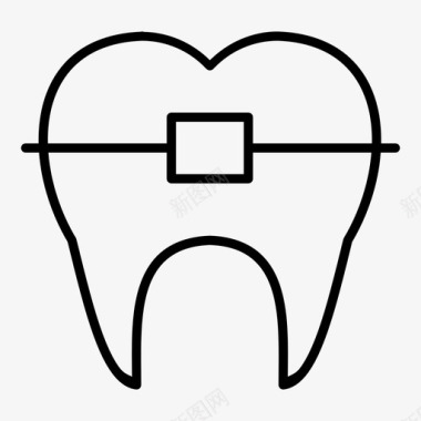 牙齿牙刷健康图标图标
