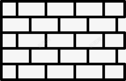 砖砖墙建筑图标svg_新图网 https://ixintu.com 建筑 砖墙