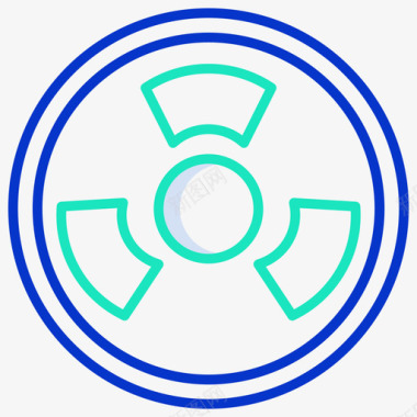 核能能源52轮廓颜色图标图标