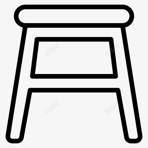 凳子家具140直线型图标svg_新图网 https://ixintu.com 凳子 家具 直线 线型