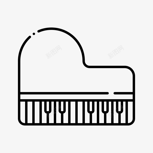 大钢琴乐器31线性图标svg_新图网 https://ixintu.com 乐器 线性 钢琴