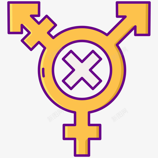 变性lgbt线状颜色图标svg_新图网 https://ixintu.com lgbt 变性 线状 颜色