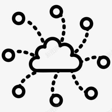 云连接云计算云托管图标图标