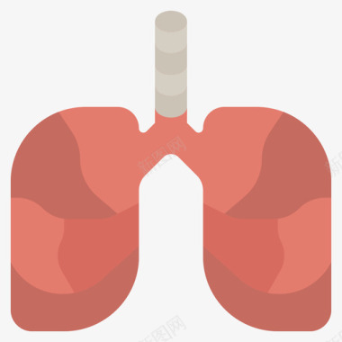 肺健康79平坦图标图标