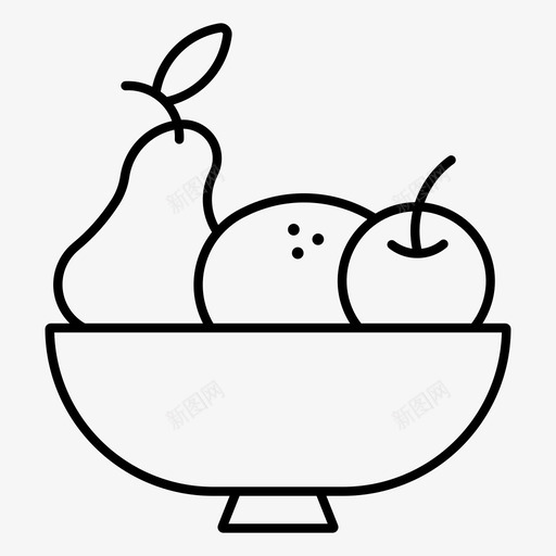 水果碗烹饪食品图标svg_新图网 https://ixintu.com 家用 水果 烹饪 美食 蔬菜 设备 食品
