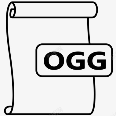 ogg音频文件文件格式图标图标
