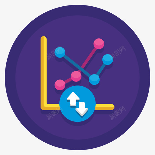 分析网络营销扁平循环图标svg_新图网 https://ixintu.com 分析 循环 扁平 网络营销