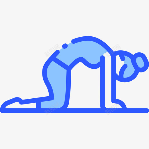 瑜伽瑜伽17蓝色图标svg_新图网 https://ixintu.com 瑜伽 蓝色