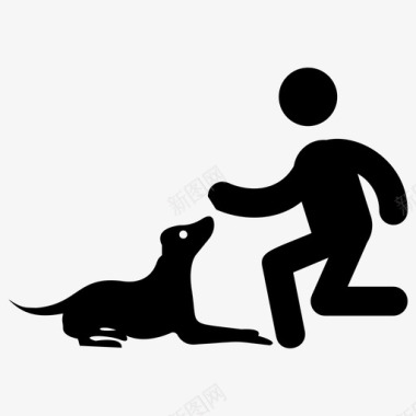 狗训练服从训练宠物训练图标图标
