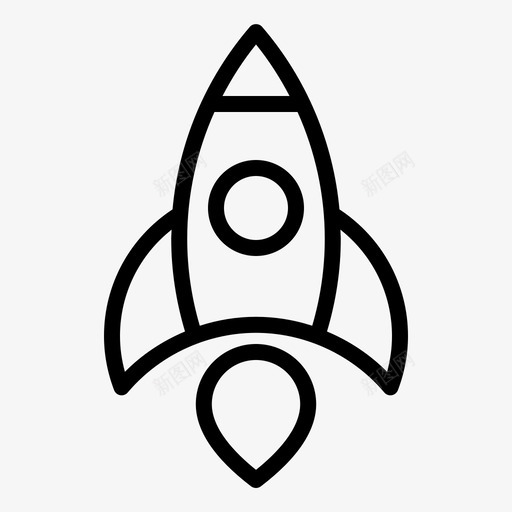 火箭快速发射图标svg_新图网 https://ixintu.com 发射 商店 大纲 宇宙飞船 快速 火箭 项目