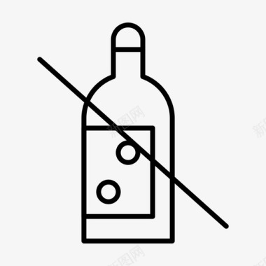 禁止饮酒禁止酒瓶禁止酒杯图标图标