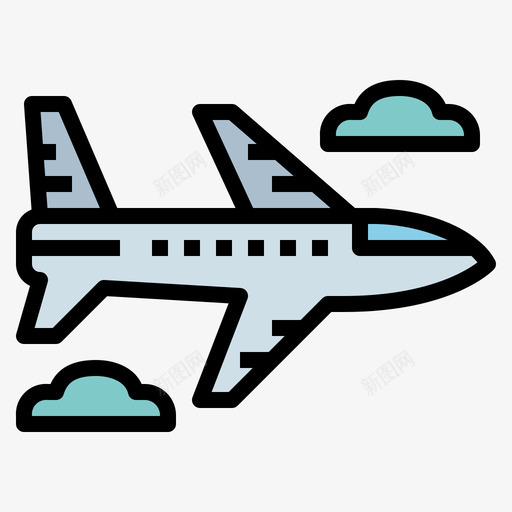 飞机旅行者3线性颜色图标svg_新图网 https://ixintu.com 旅行者 线性 颜色 飞机
