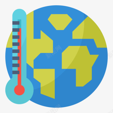 全球变暖全球变暖14平坦图标图标