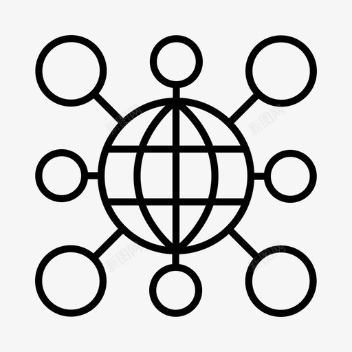 网络连接数字图标svg_新图网 https://ixintu.com 技术 接口 控制器 数字 无线网络 网络 连接