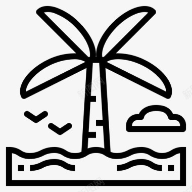 棕榈树旅行者直系图标图标