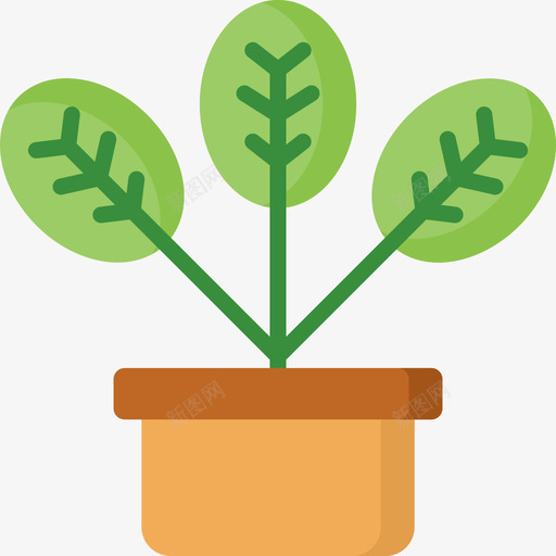 植物自然100平坦图标svg_新图网 https://ixintu.com 平坦 植物 自然