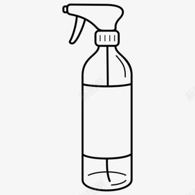 喷雾瓶喷雾器清洁剂图标图标