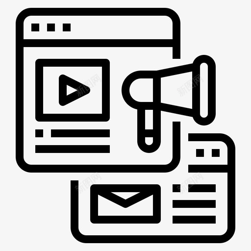 在线营销seo115线性图标svg_新图网 https://ixintu.com seo 在线 线性 营销