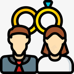 婚姻家庭婚姻家庭46直系肤色图标高清图片